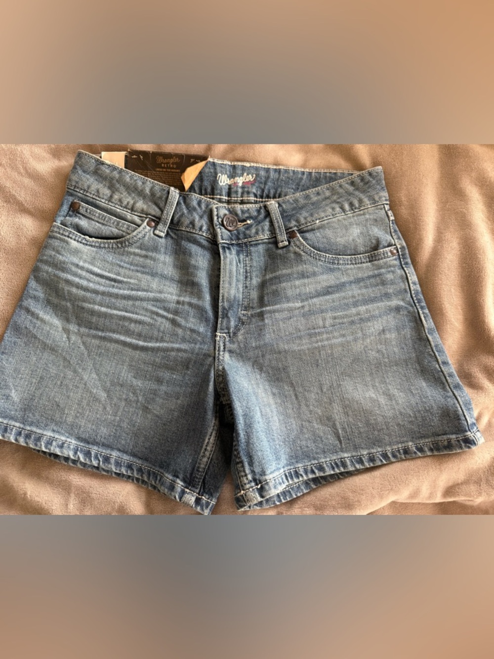 Wrangler Denim Shorts Mae Mid-rise